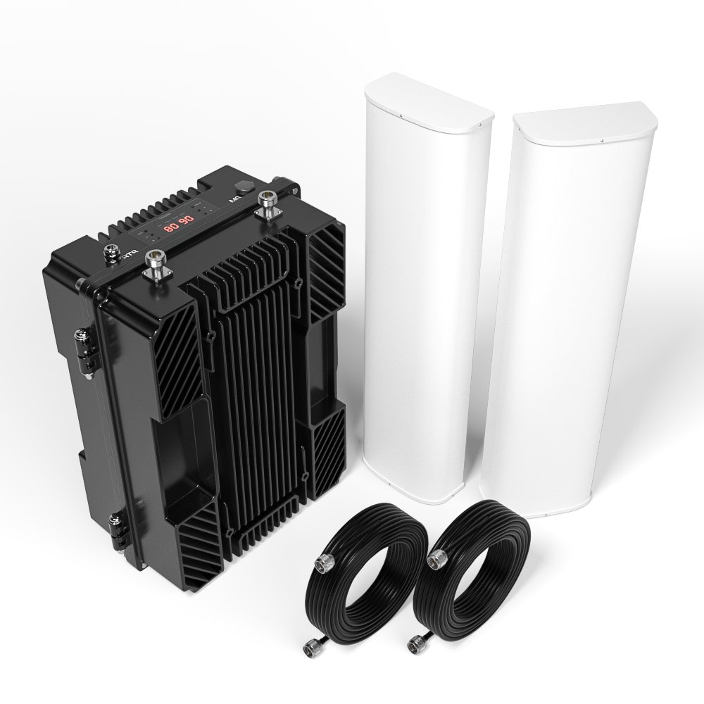 Goboost triple band outdoor repeater 900 1800 2100 MHz networks amplifier GSM DCS WCDMA solar powered outdoor network booster